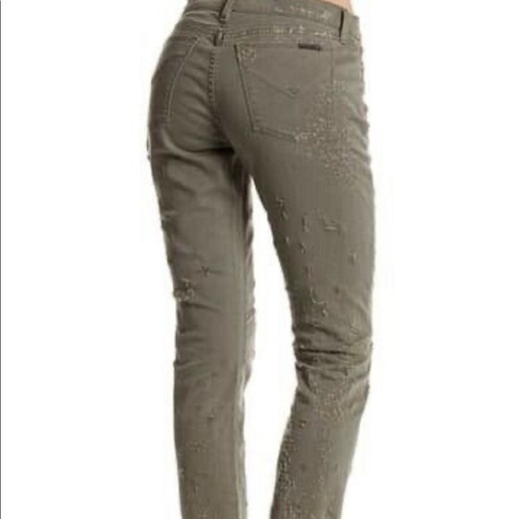 NWT Hudson Jeans women’s sz 27 olive green Crop Riley Jeans - Picture 2 of 9